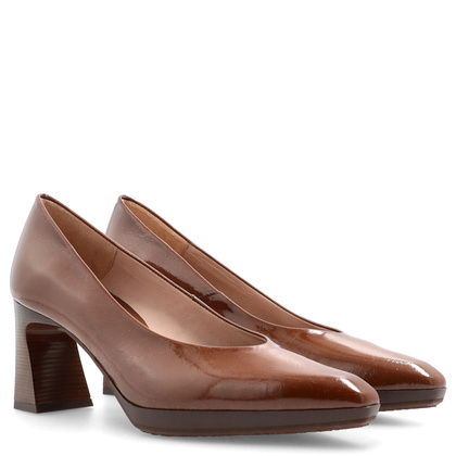 Hiszpańskie czółenka na słupku - HISPANITAS HV254245 BRĄZOWE