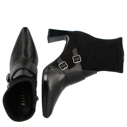 Hiszpańskie botki z klamerkami - HISPANITAS HI254304 CZARNE