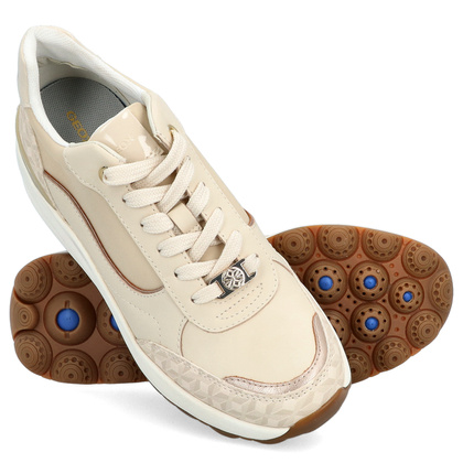 Wygodne sneakersy damskie - GEOX D.SPHERICA D45WAA BEŻOWE