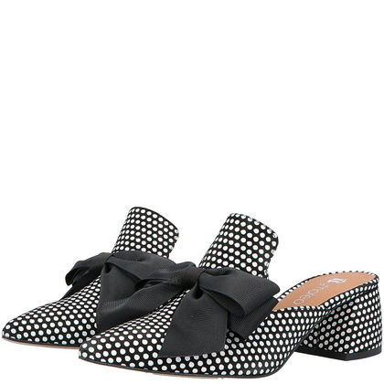 Klapki w groszki - TYMOTEO UTTI CZARNO BIAŁE
