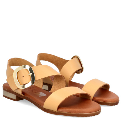 Eleganckie sandały ze skóry - OH! MY SANDALS 5333 BEŻOWE