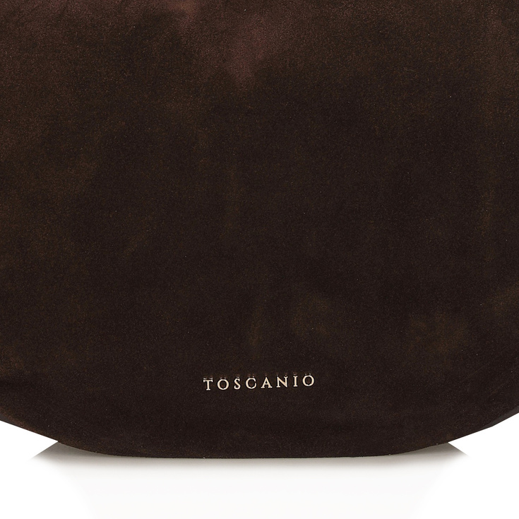 Skórzana torebka - TOSCANIO F217 CIEMNY BRĄZ