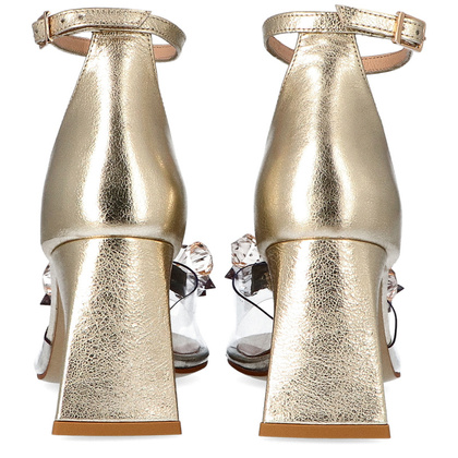 Sandałki silikonowe na słupku - TYMOTEO D1013 ZŁOTE