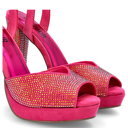 Sandały na platformie - MENBUR 24791 FUKSJA