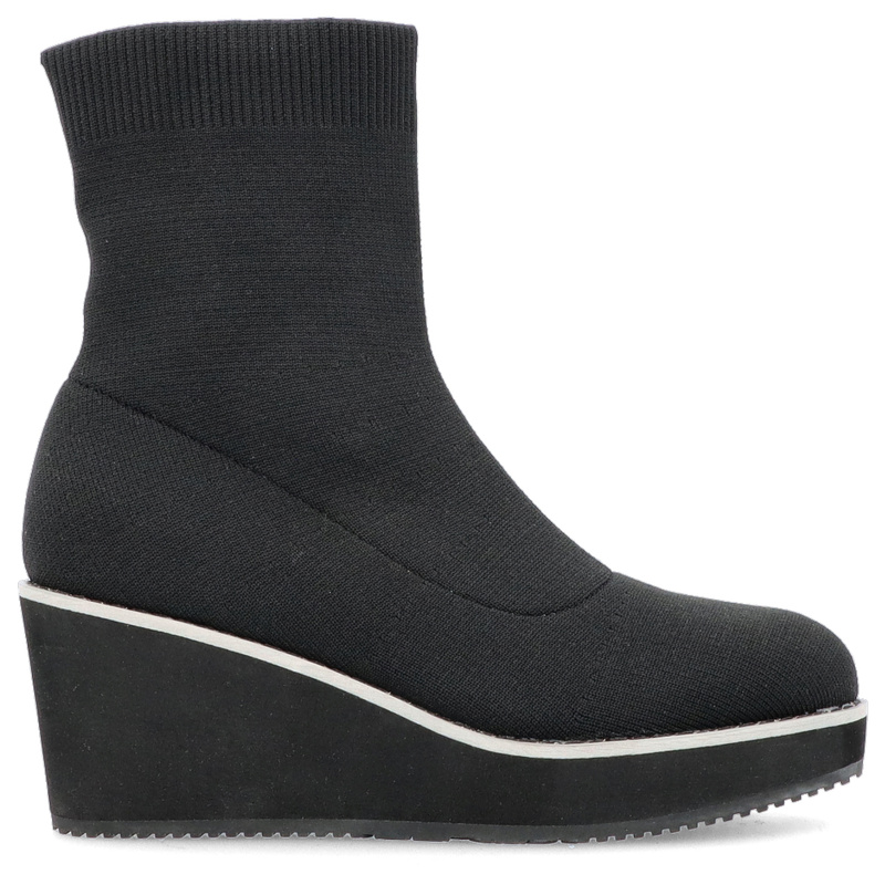 Skarpetkowe botki na koturnie - GIOSEPPO 73879 CZARNE