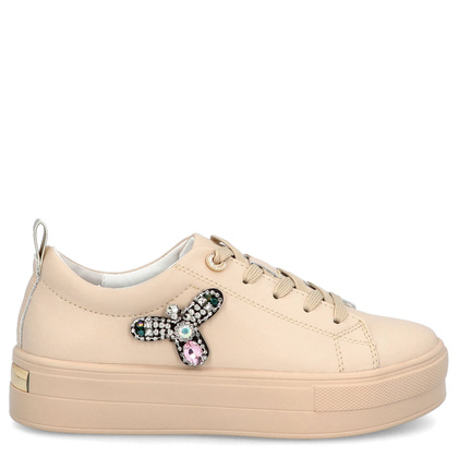 Sportowe buty damskie z owadem - FILIPPO DP6042/24 BEŻOWE