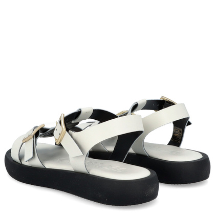 Hiszpańskie sandały - WONDERS AB-1012 KREMOWE