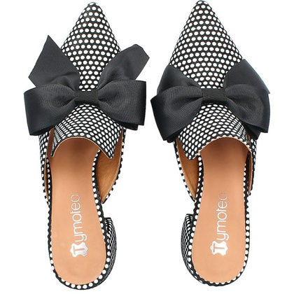 Klapki w groszki - TYMOTEO UTTI CZARNO BIAŁE