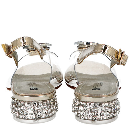 Sandały silikonowe płaskie - SCAVIOLA G-15 ZŁOTE