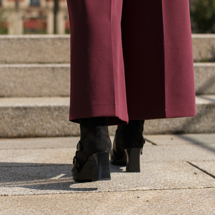 Hiszpańskie botki z klamerkami - HISPANITAS HI254304 CZARNE