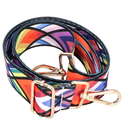 Wymienny dwustronny pasek do torebki - TYMOTEO LOVE 03 MUTLIKOLOR