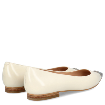 Eleganckie baleriny premium - PINKO GIANIRA 05 SD0101P043 KREMOWE