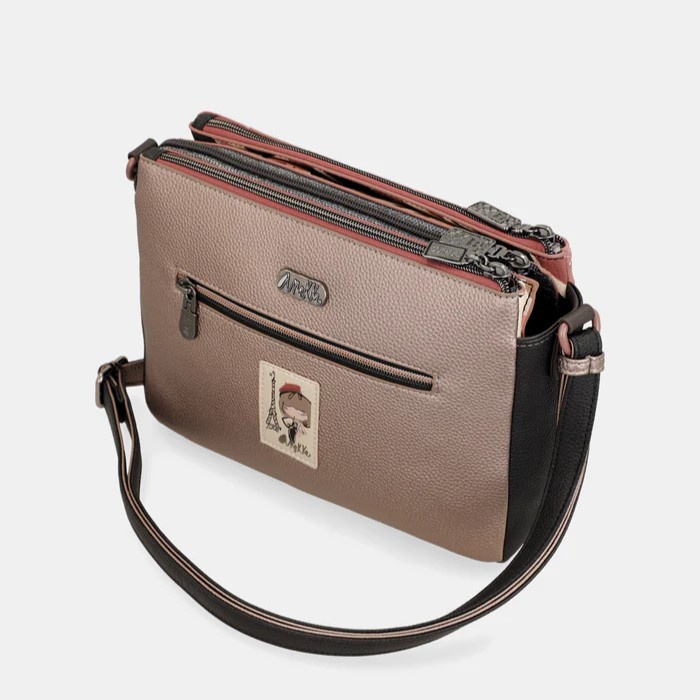 Torebka damska trzykomorowa - ANEKKE MADEMOISELLE PARISIAN 41813-184