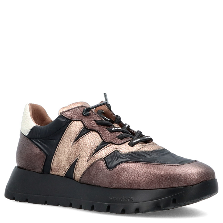 Hiszpańskie sneakersy premium - WONDERS A-2491 METALICZNE