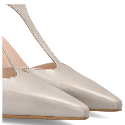 Czółenka ślubne z paskami - KOTYL 9007 PERŁOWE