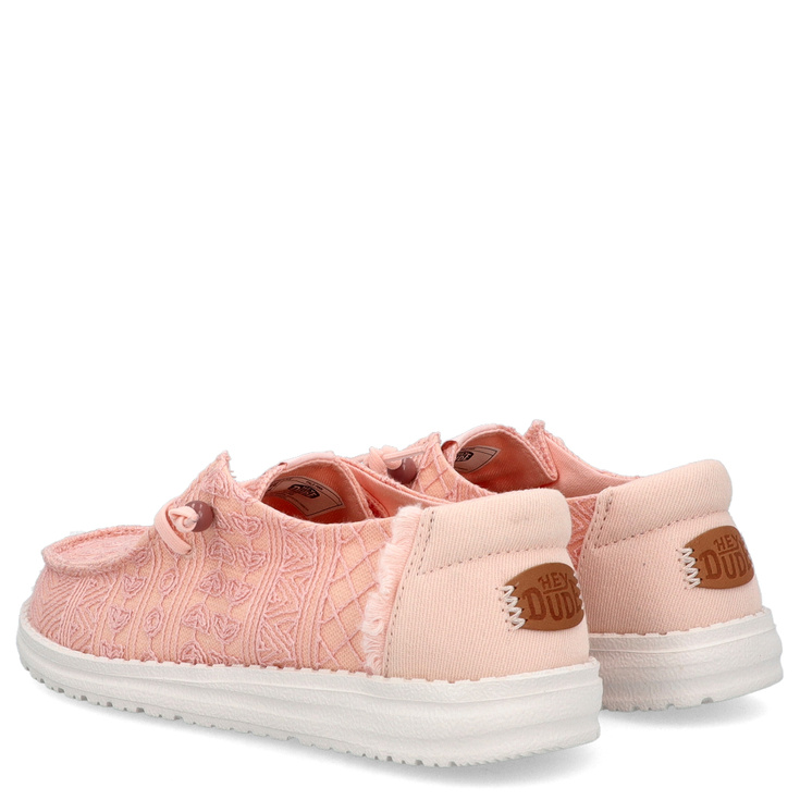 Lekkie półbuty damskie - HEY DUDE WENDY CROCHET LACE 43112 RÓŻOWE