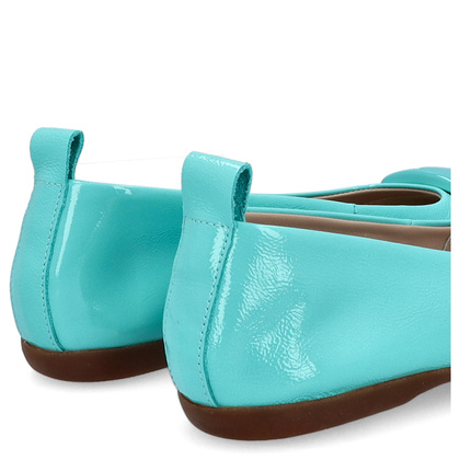 Hiszpańskie baleriny ze skóry lakierowanej - WONDERS A-86120 MORSKIE