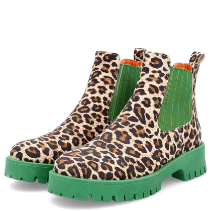 Kolorowe sztyblety - TYMOTEO A1001 PANTERA ZIELONY