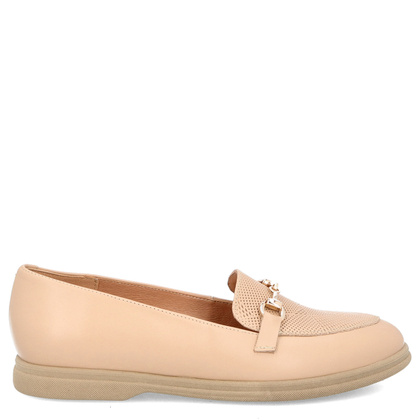 Miękkie mokasyny ze skóry - TYMOTEO P1021 BEŻOWE