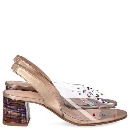 Silikonowe czółenka - BRENDA ZARO T4025A RÓŻOWO ZŁOTE