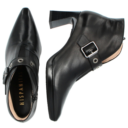 Hiszpańskie botki z wycięciem - HISPANITAS HI254244 CZARNE