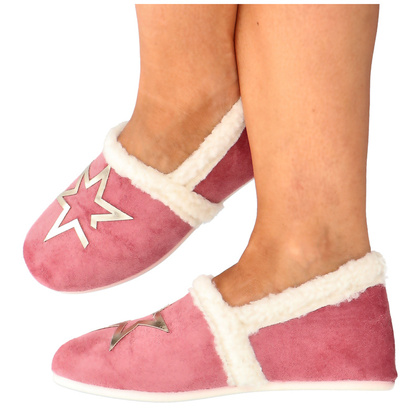 Luksusowe kapcie z futerkiem - MACARENA ANAIS 26 RÓŻOWE