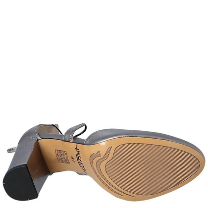 Wiązane na kostce, taneczne - KOTYL 5899 SREBRNE