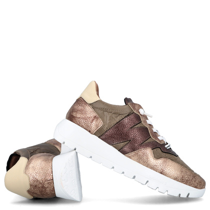 Hiszpańskie sneakersy premium - WONDERS A-2491 ZŁOTE