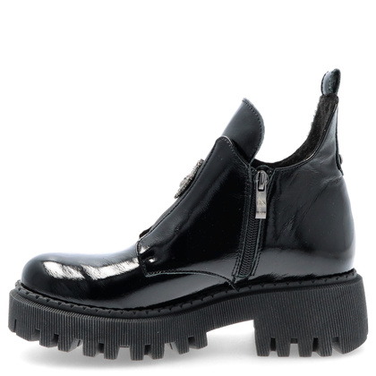 Botki na grubszym spodzie - LEMAR 60451 CZARNE