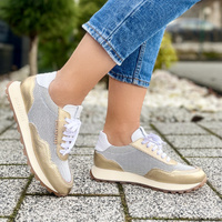 Hiszpańskie sneakersy - HISPANITAS BHV243231 BIAŁO-ZŁOTE