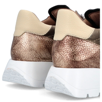 Hiszpańskie sneakersy premium - WONDERS A-2491 ZŁOTE