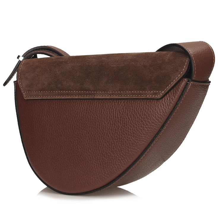 Torebka damska ze skóry - TOSCANIO G87 BRĄZOWA