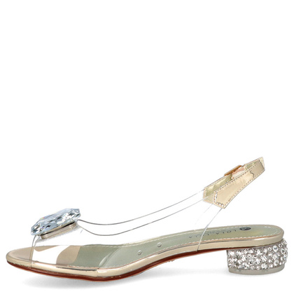 Sandały silikonowe płaskie - SCAVIOLA S-170 ZŁOTE