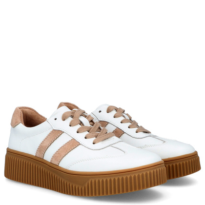 Sneakersy ze skóry naturalnej - FILIPPO DP6776/25 BIAŁE