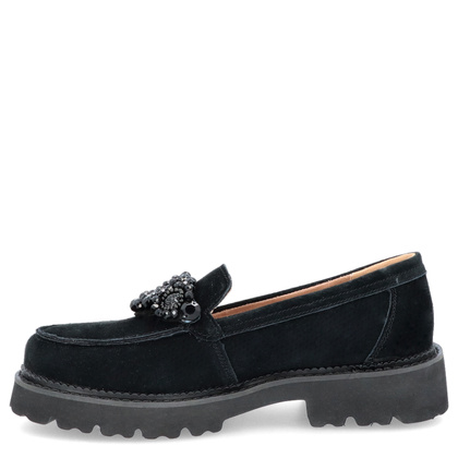 Eleganckie mokasyny z ozdobą - FILIPPO DP6167/24 BK