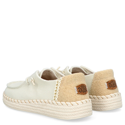 Lekkie pólbuty damskie - HEY DUDE WENDY ESPADRILLE WOVEN 43681 WHITE