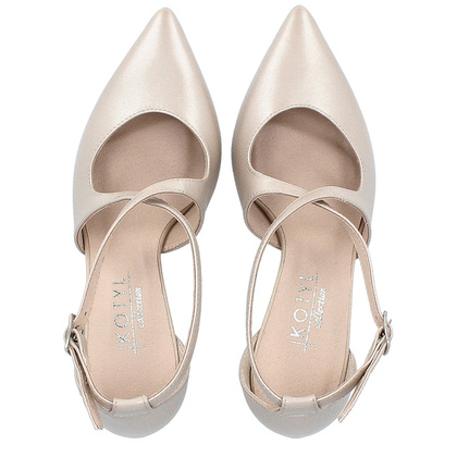 Eleganckie szpilki ślubne - KOTYL 3703 PERŁOWE