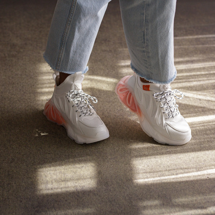 Sneakersy premium - PLEIN SPORT PACS USC0435 BIAŁE