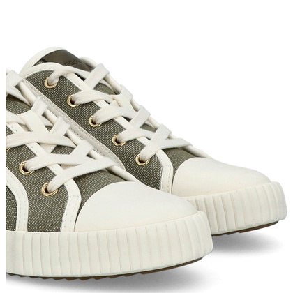 Sznurowane trampki damskie - GEOX D.BLOMIEE B-SHI. TEX D556HB ZIELONE