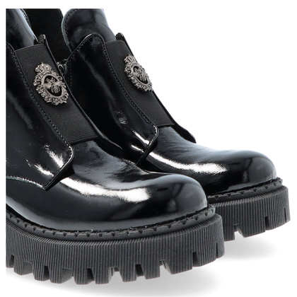 Botki na grubszym spodzie - LEMAR 60451 CZARNE