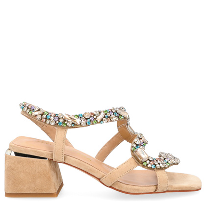 Hiszpańskie zdobne sandały - ALMA EN PENA V240701 BEŻOWE