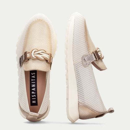 Hiszpańskie półbuty - HISPANITAS HV264857 KREMOWE