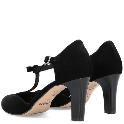 Piękne buty taneczne ze skóry - KOTYL 889 CZARNE