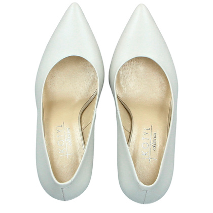 Ślubne szpilki - KOTYL 8517 ECRU PERŁA