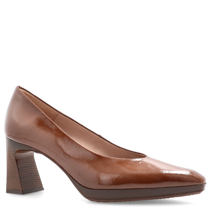 Hiszpańskie czółenka na słupku - HISPANITAS HV254245 BRĄZOWE