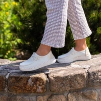 Lekkie pólbuty damskie - HEY DUDE WENDY ESPADRILLE WOVEN 43681 WHITE