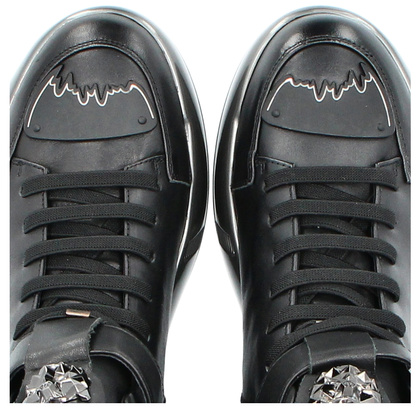 Męskie sneakersy za kostkę - JOHN DOUBARE R6576 CZARNE