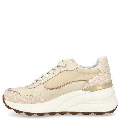 Wygodne sneakersy damskie - GEOX D.SPHERICA D45WAA BEŻOWE