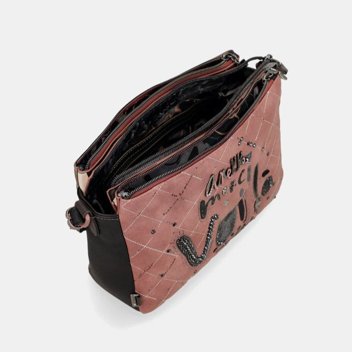 Torebka damska trzykomorowa - ANEKKE MADEMOISELLE PARISIAN 41813-184