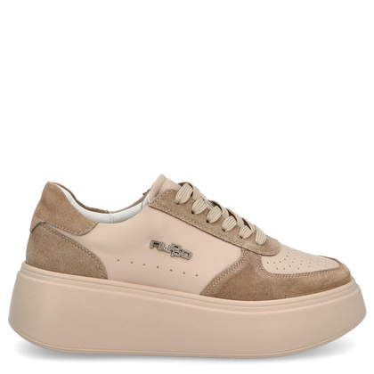 Skórzane sneakersy damskie - FILIPPO DP6047/24 BEŻOWE